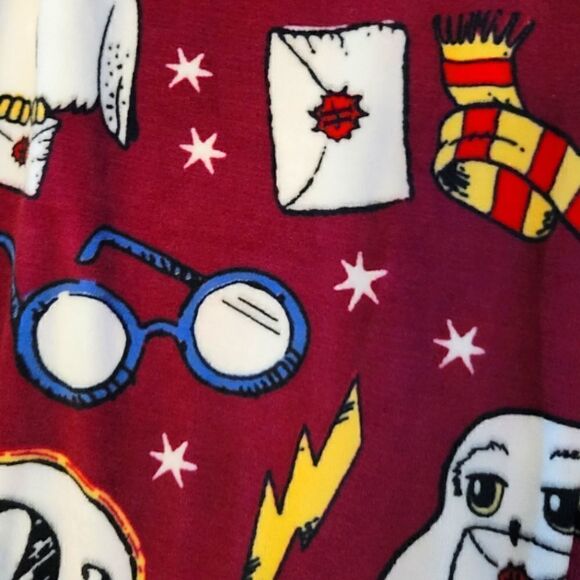 HARRY POTTER PLUSH FLEECE PAJAMA/ LOUNGE BOTTOMS SZ. S - Picture 3 of 5